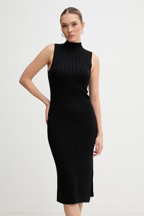 Dkny rochie culoarea negru, mini, mulată, DJ5R0626