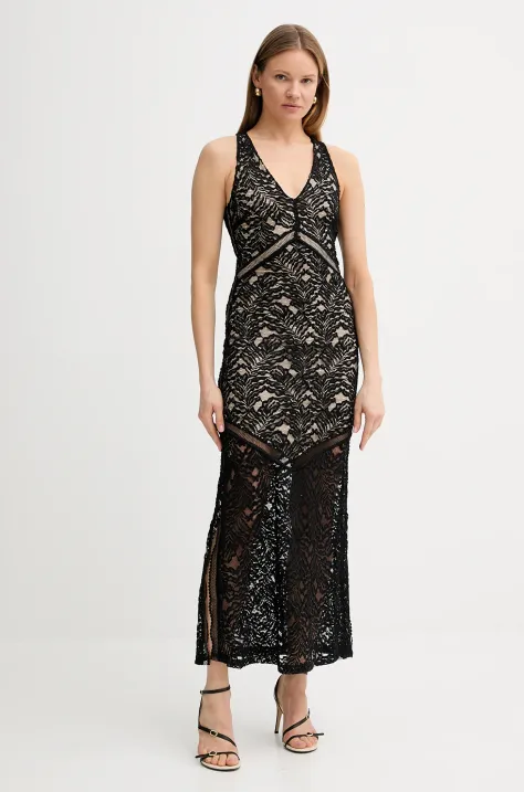 Guess rochie CHRISTEL culoarea negru, maxi, mulata, W5GK37 KCS90