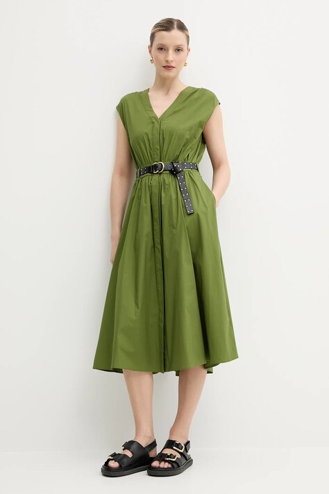 Φόρεμα MICHAEL Michael Kors χρώμα: πράσινο, MS5830KF4C