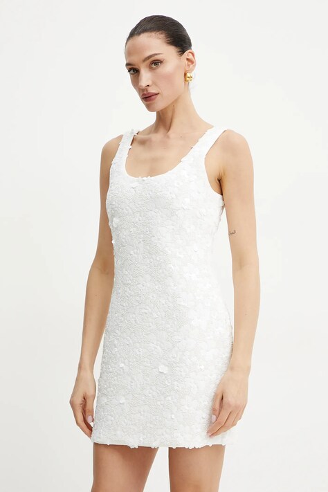 Obleka MICHAEL Michael Kors bela barva, MS582XYHHS