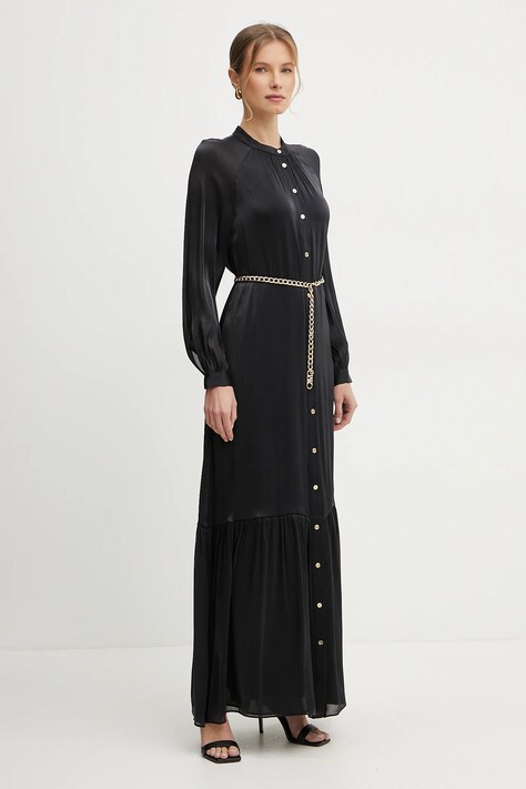 Šaty MICHAEL Michael Kors černá barva, maxi, MS482CM8BB