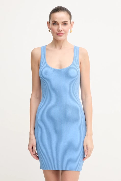 Рокля MICHAEL Michael Kors в лилаво къса с кройка по тялото MS5830I33D