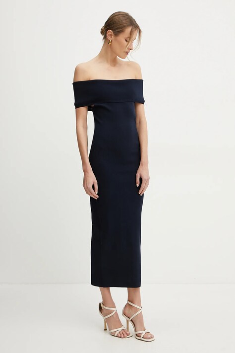 Φόρεμα MICHAEL Michael Kors χρώμα: ναυτικό μπλε, MS582Y033D