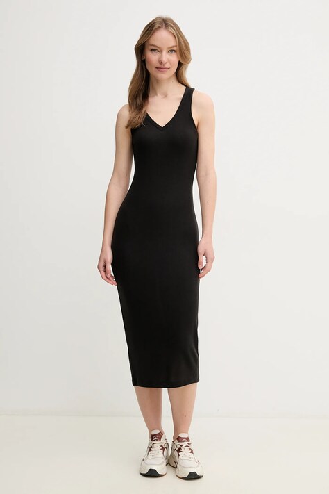 Calvin Klein Jeans sukienka kolor czarny maxi dopasowana J20J225282
