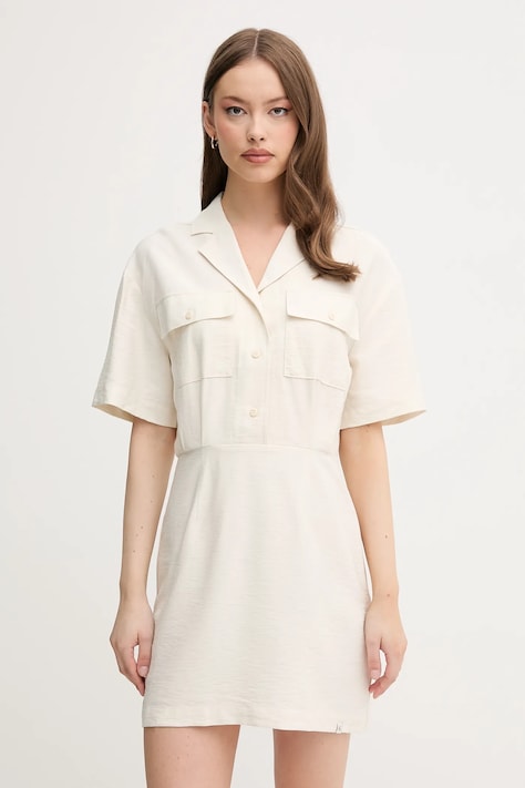 Платье Calvin Klein Jeans цвет бежевый mini прямое J20J225297