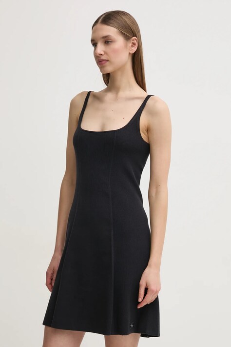Šaty Calvin Klein Jeans černá barva, mini, J20J225269