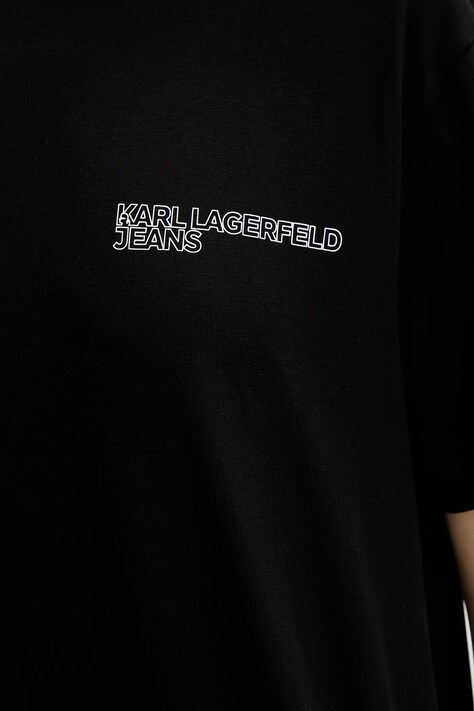 Бавовняна сукня Karl Lagerfeld Jeans — SS25-SUD1OE, чорний — фото 5