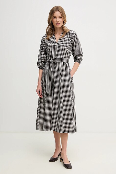 Šaty Barbour Suri černá barva, midi, LDR0889NY99