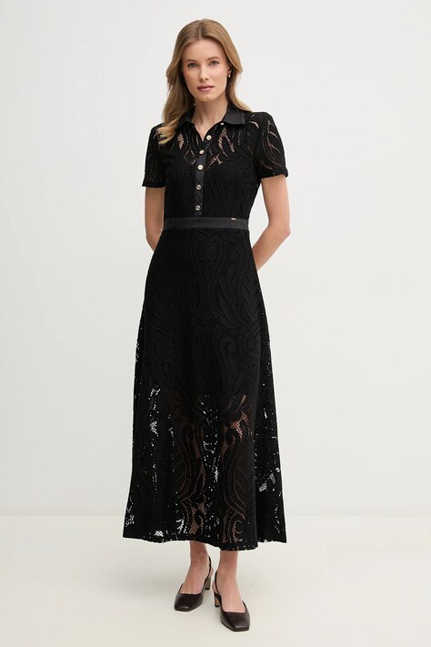 Šaty Gaudi černá barva, maxi, 511FD15002