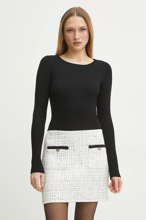 Morgan rochie RBLOCK culoarea alb, mini, mulată, RBLOCK