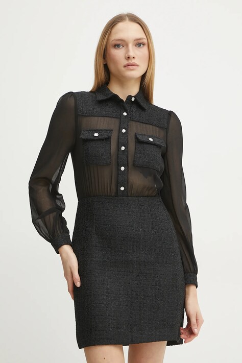 Morgan rochie RTWINI culoarea negru, mini, dreaptă, RTWINI