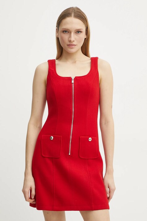 Morgan rochie RELOR culoarea rosu, mini, mulată, RELOR