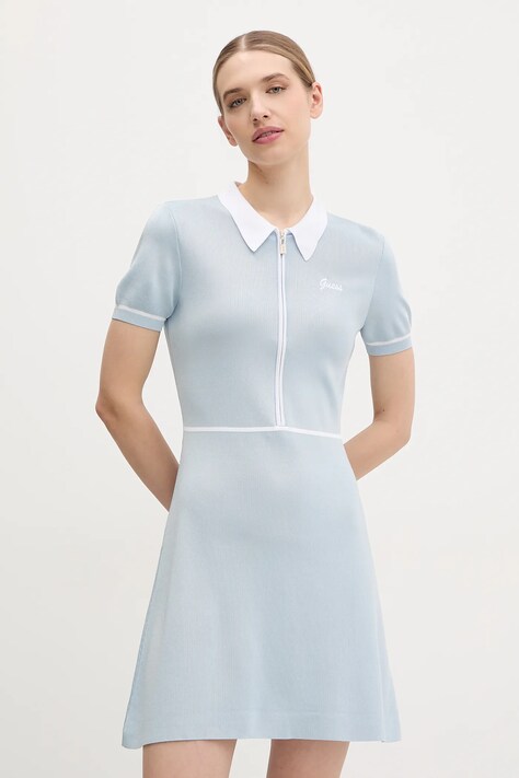 Φόρεμα Guess χρώμα: μπλε, V5GK00 Z3D60