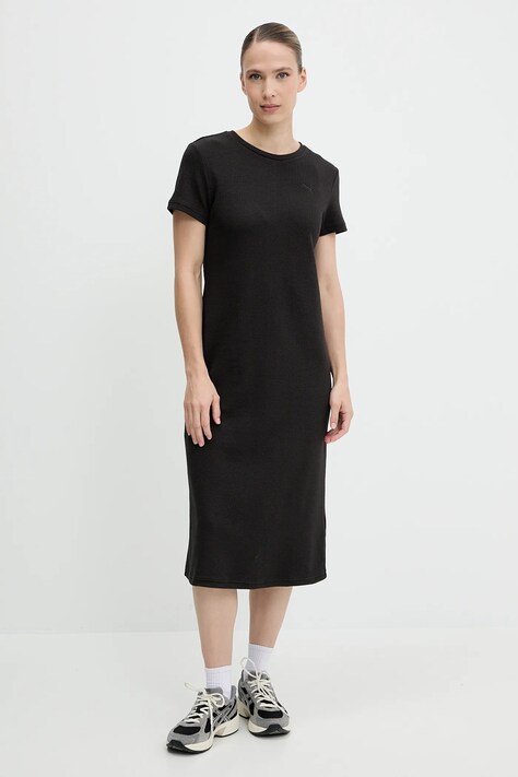 Šaty Puma černá barva, midi, 685063