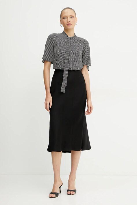 Elisabetta Franchi rochie culoarea negru, midi, mulată, AB85752E2