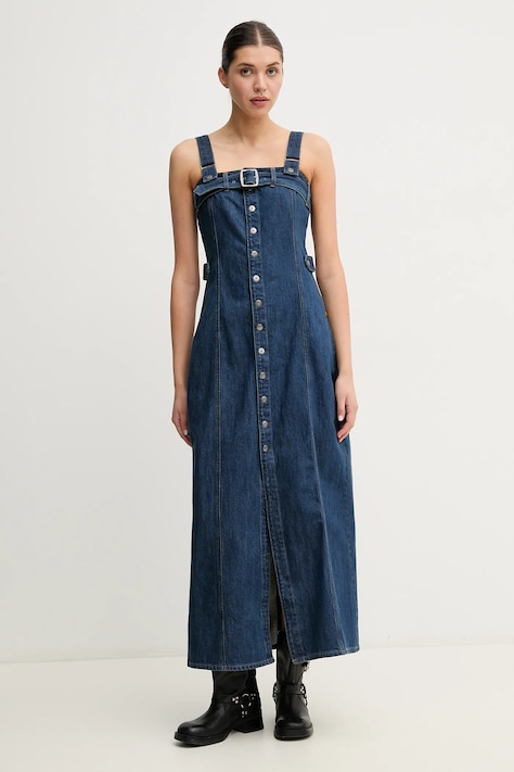 G-Star rochie din denim maxi, evazată, D26177-D536