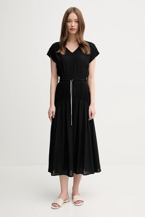La Petite Française rochie RAYAN culoarea negru, midi, evazată, RAYAN