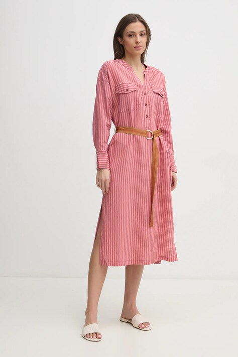 La Petite Française rochie REDA culoarea roz, mini, dreaptă, REDA