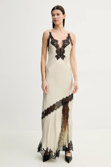 Šaty Herskind Nelly béžová barva, maxi, 5526370