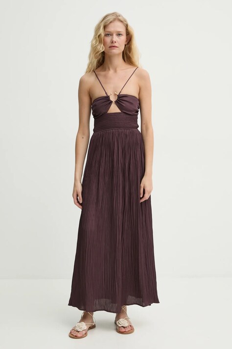 Šaty Sessun červená barva, maxi, 25205014