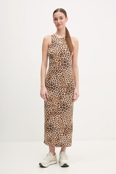 Puma rochie culoarea maro, maxi, mulată, 632339