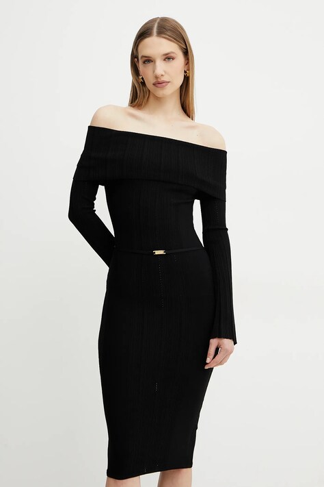 Šaty Marciano Guess GIADA černá barva, midi, 5GGK25 5874Z