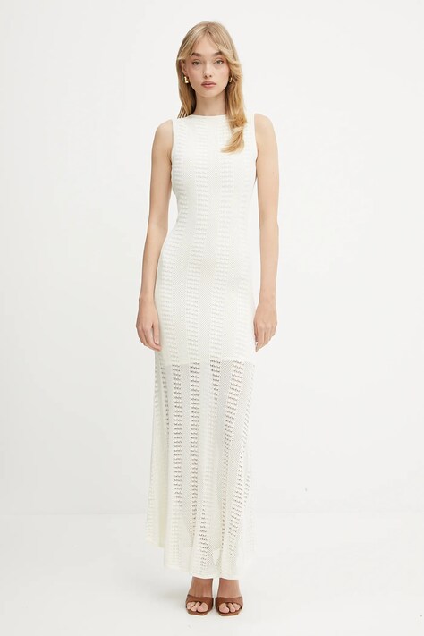 Marciano Guess rochie EMMA culoarea bej, maxi, mulată, 5GGT44 5869Z