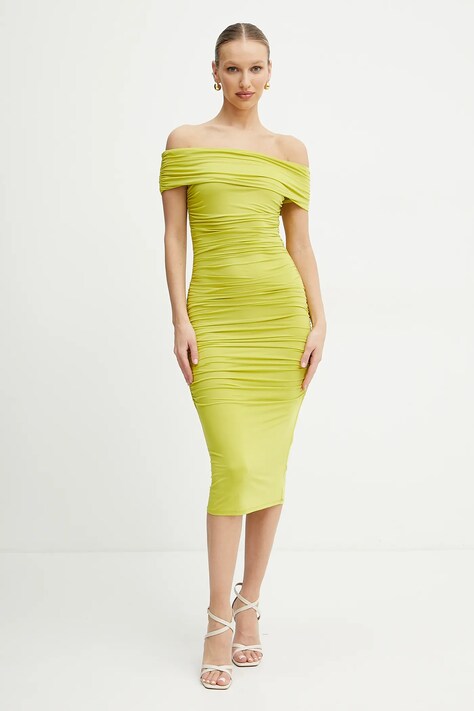 Marciano Guess rochie ALVA culoarea verde, maxi, mulată, 5GGK39 6259A