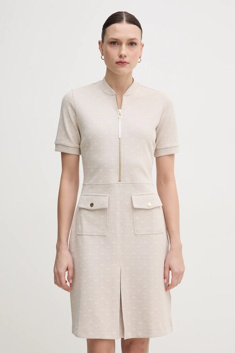 Joop! rochie culoarea bej, mini, mulată, 30046249