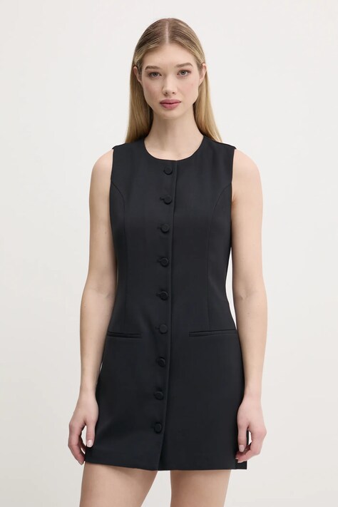 Šaty Abercrombie & Fitch černá barva, mini, KI159-5575