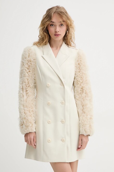 Bruuns Bazaar rochie culoarea bej, mini, dreaptă, BBW4443