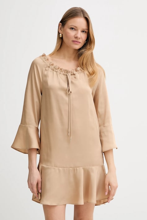 Šaty Liu Jo béžová barva, mini, WA5027.T5973