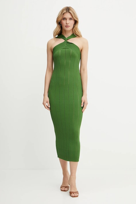 Šaty Liu Jo zelená barva, maxi, přiléhavé, WA5190.MS55N