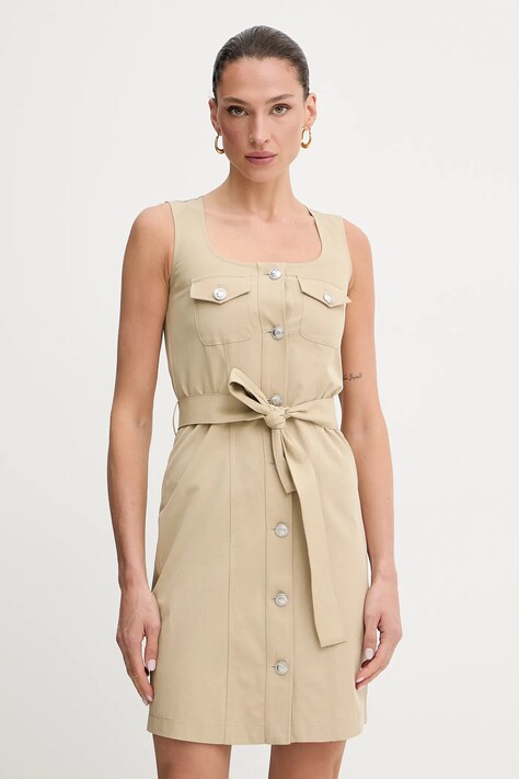 Liu Jo rochie culoarea bej, mini, mulată, WA5264.T4277