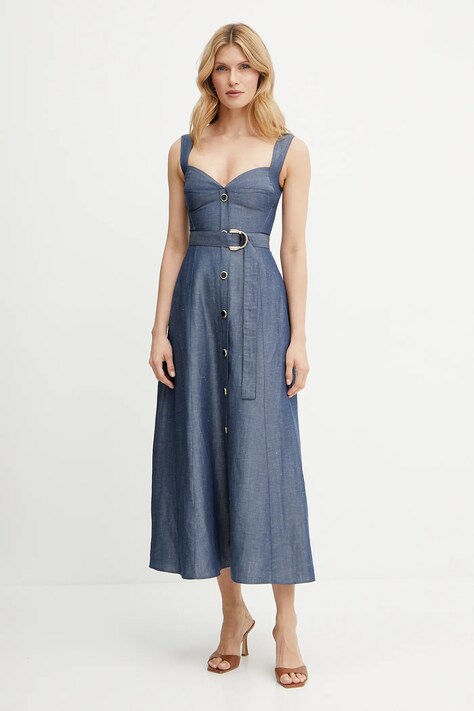 Liu Jo rochie din amestec de in maxi, evazată, WA5312.T4818