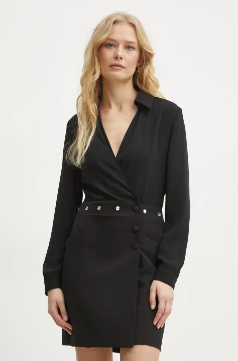 Liu Jo rochie culoarea negru, mini, evazată, WA5387.TS896