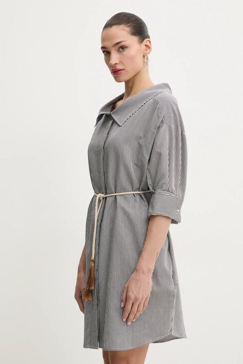 Liu Jo rochie culoarea negru, mini, oversize, WA5397.T6049