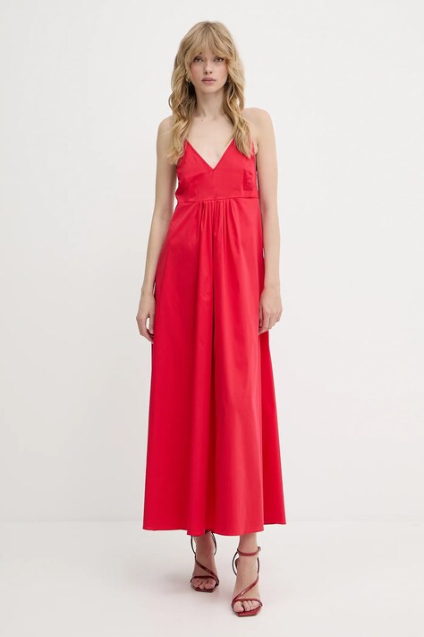 Liu Jo rochie culoarea roșu, maxi, evazată, VA5069.TS330