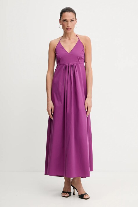 Liu Jo rochie culoarea violet, maxi, evazată, VA5069.TS330