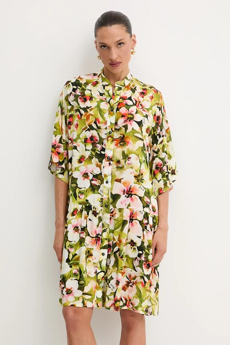 Liu Jo rochie culoarea verde, mini, evazați, VA5125.T2961