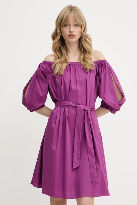 Liu Jo rochie culoarea violet, mini, evazată, VA5177.TS330