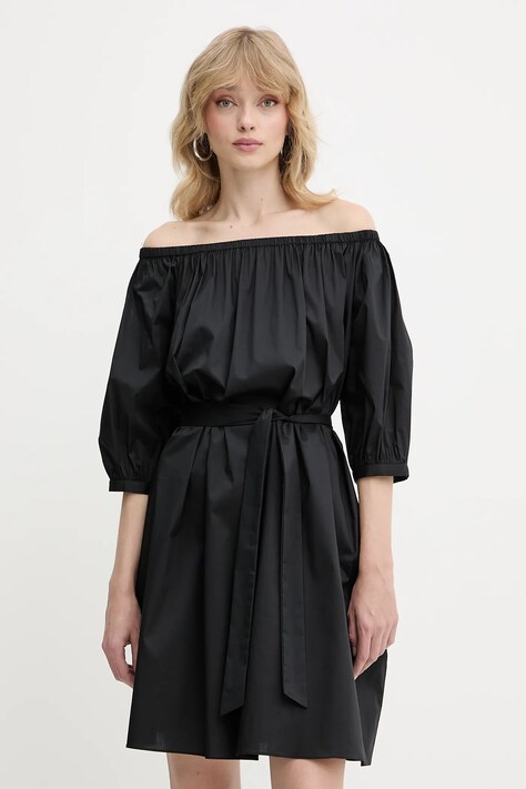 Liu Jo rochie culoarea negru, mini, evazată, VA5177.TS330