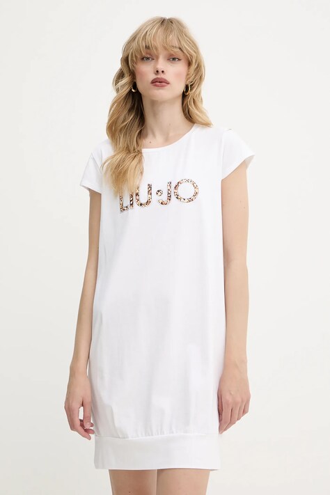 Сукня Liu Jo колір білий mini пряма VA5194.JS003