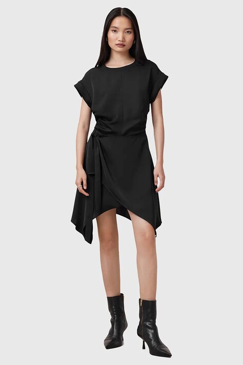 Šaty AllSaints RIKO černá barva, mini, W019DC