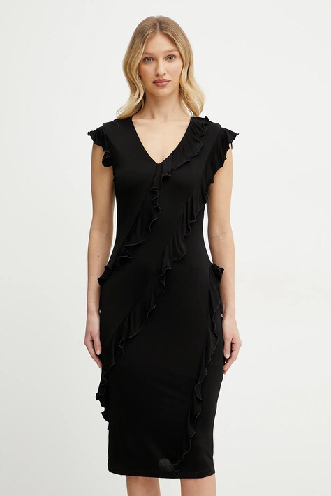 Karl Lagerfeld rochie culoarea negru, mini, mulată, A2W13037