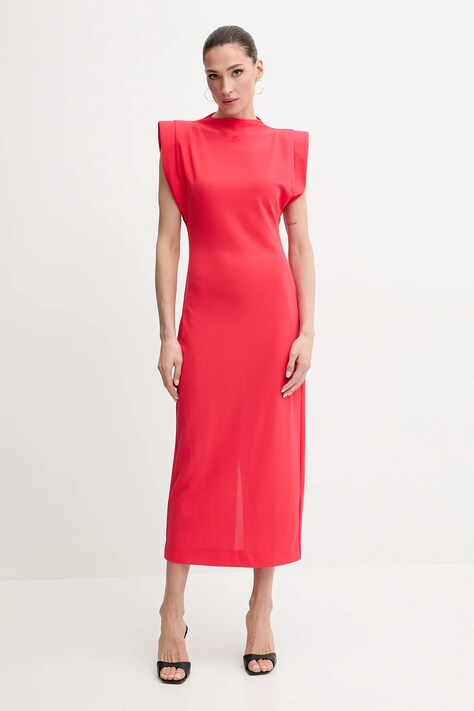 Karl Lagerfeld rochie culoarea rosu, midi, dreaptă, A2W13059