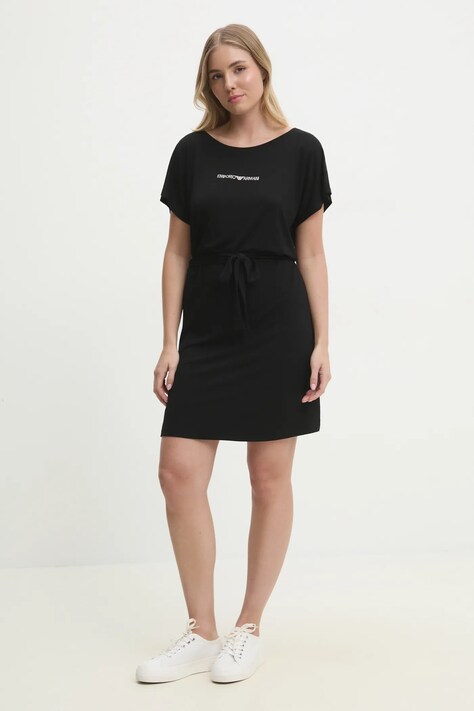 Emporio Armani Underwear rochie culoarea negru, mini, dreaptă, EW000783 AF12192