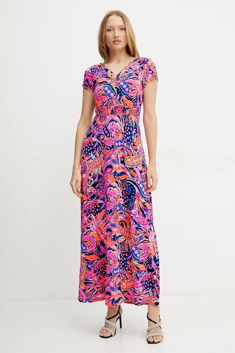 Morgan rochie RPLAYA culoarea portocaliu, maxi, evazată, RPLAYA