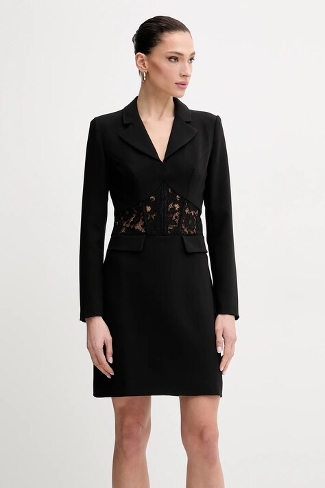 Morgan rochie RCORSE culoarea negru, mini, dreaptă, RCORSE