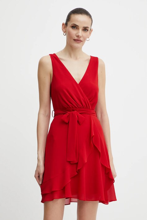Morgan rochie ROSVAL culoarea rosu, mini, dreaptă, ROSVAL